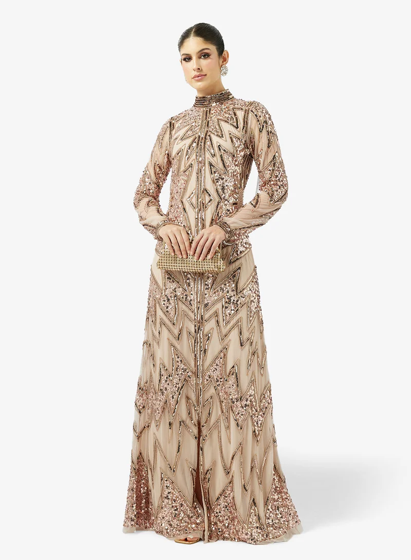 Amelia Rose  Front Slit Maxi Dress for Women | Best Price UAE